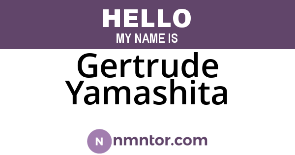 Gertrude Yamashita