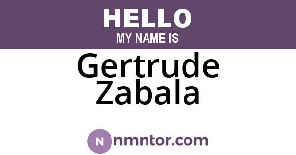 Gertrude Zabala