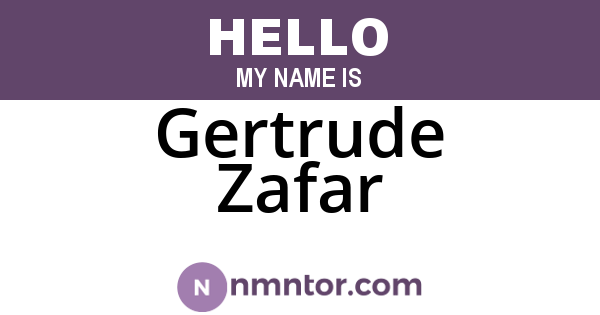 Gertrude Zafar