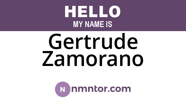Gertrude Zamorano