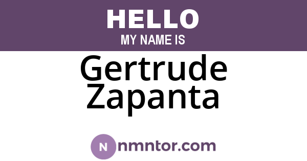 Gertrude Zapanta