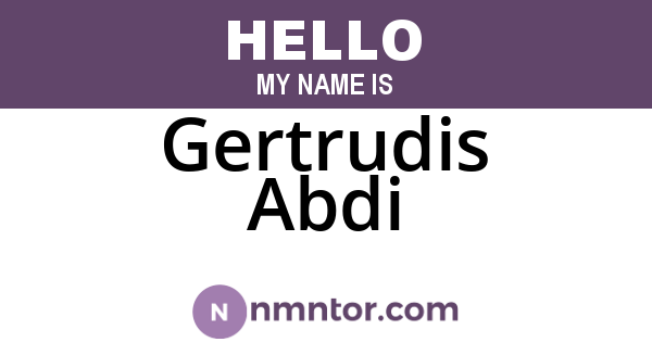 Gertrudis Abdi