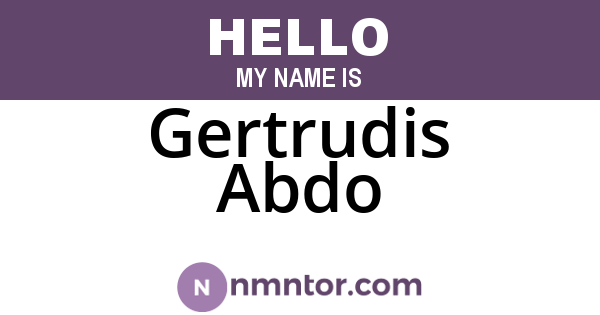 Gertrudis Abdo