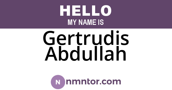 Gertrudis Abdullah
