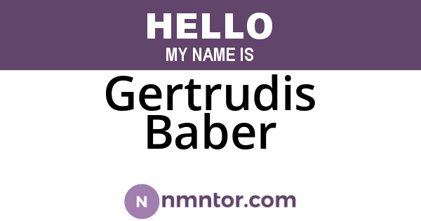 Gertrudis Baber