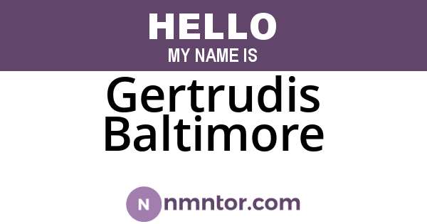Gertrudis Baltimore