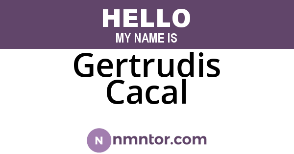 Gertrudis Cacal
