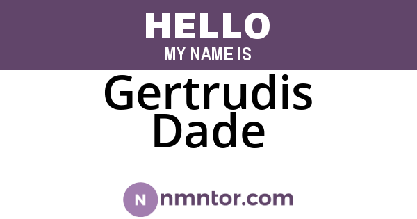 Gertrudis Dade