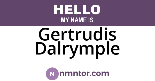 Gertrudis Dalrymple
