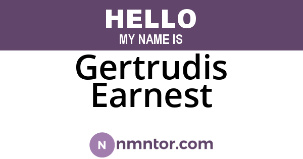 Gertrudis Earnest