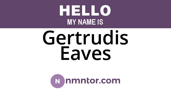 Gertrudis Eaves