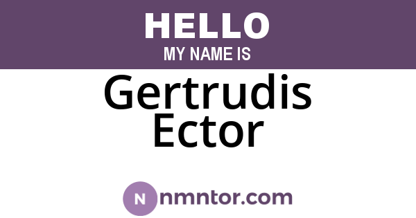 Gertrudis Ector