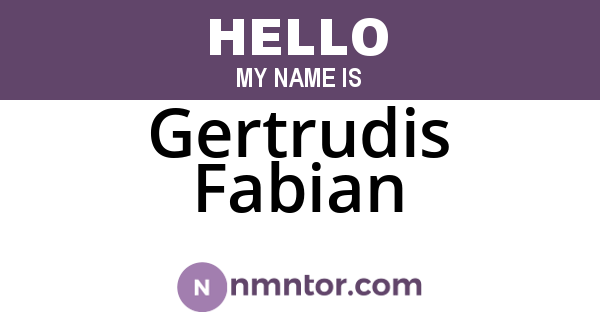 Gertrudis Fabian