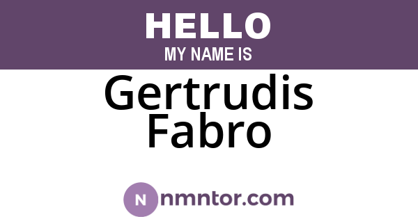 Gertrudis Fabro