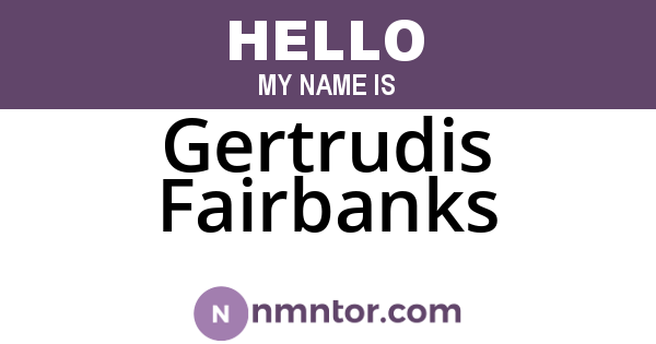 Gertrudis Fairbanks
