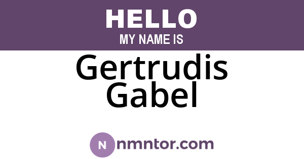 Gertrudis Gabel