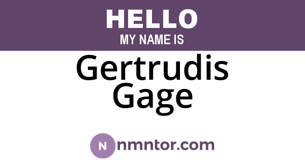 Gertrudis Gage