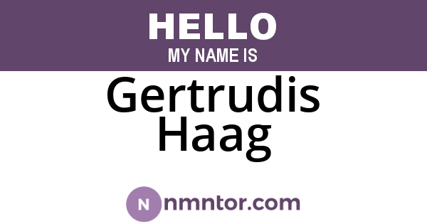 Gertrudis Haag