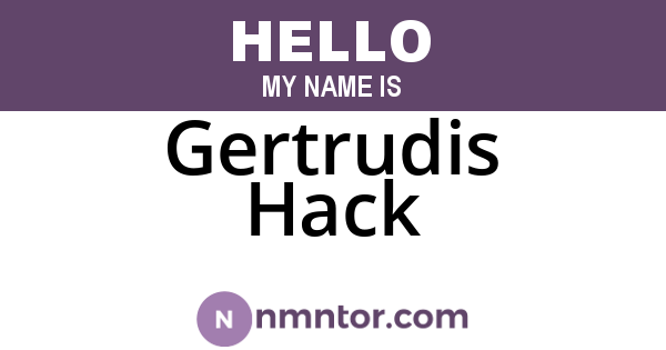 Gertrudis Hack