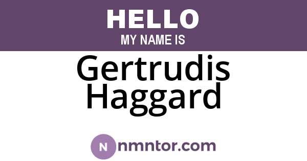 Gertrudis Haggard