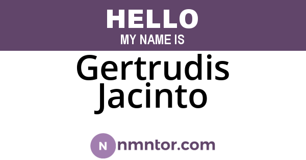 Gertrudis Jacinto