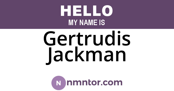 Gertrudis Jackman