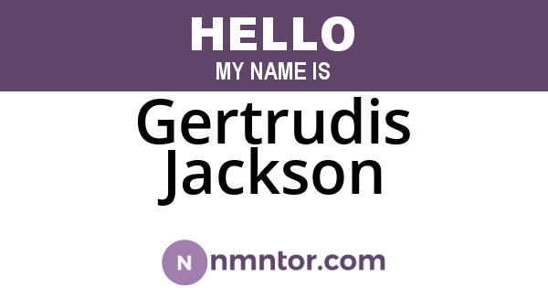 Gertrudis Jackson