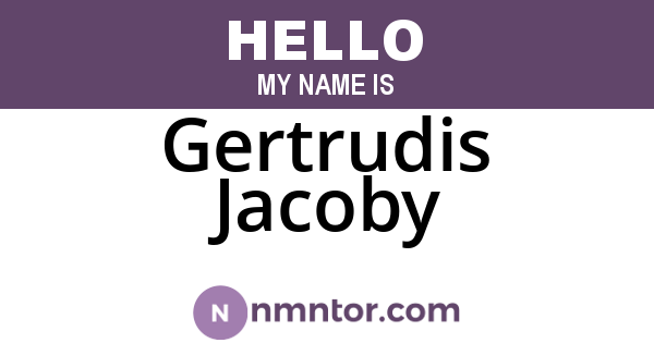 Gertrudis Jacoby