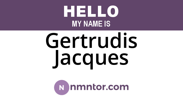 Gertrudis Jacques