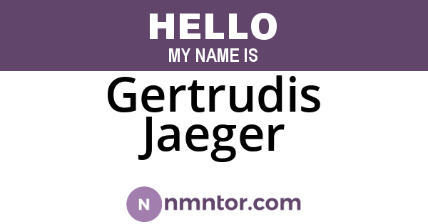 Gertrudis Jaeger