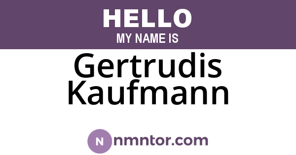 Gertrudis Kaufmann