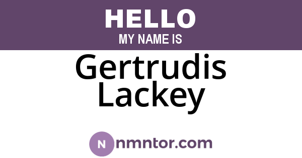 Gertrudis Lackey