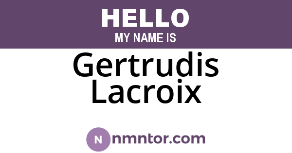 Gertrudis Lacroix