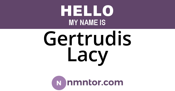Gertrudis Lacy