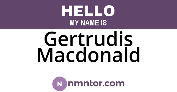 Gertrudis Macdonald