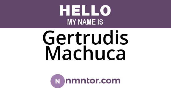 Gertrudis Machuca