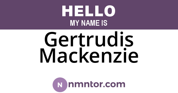 Gertrudis Mackenzie