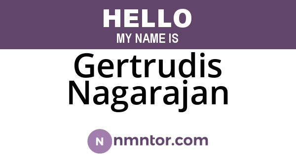 Gertrudis Nagarajan