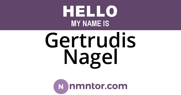 Gertrudis Nagel