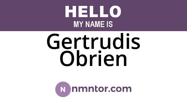 Gertrudis Obrien