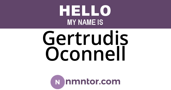 Gertrudis Oconnell