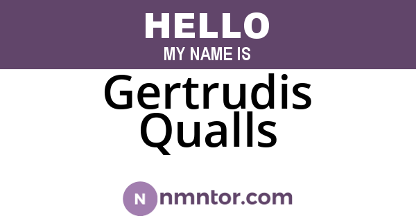 Gertrudis Qualls