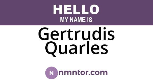 Gertrudis Quarles