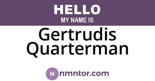 Gertrudis Quarterman