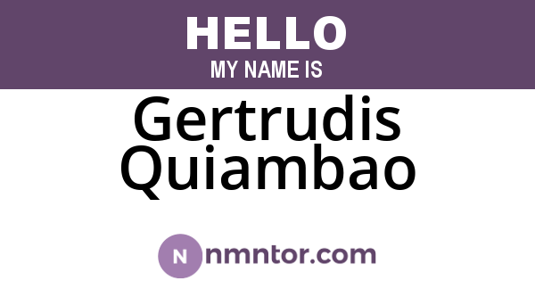 Gertrudis Quiambao