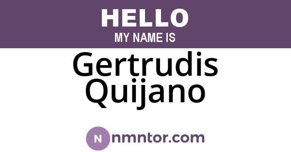 Gertrudis Quijano