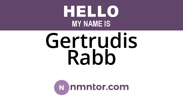 Gertrudis Rabb