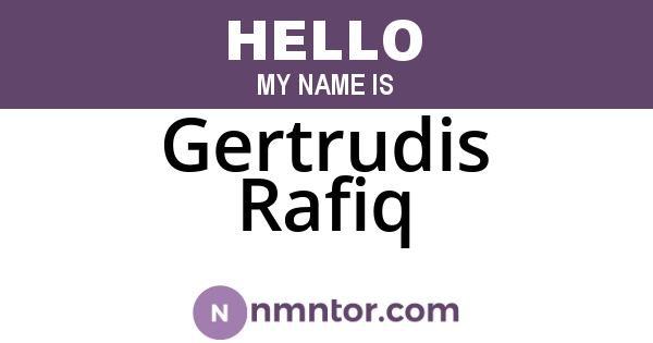 Gertrudis Rafiq