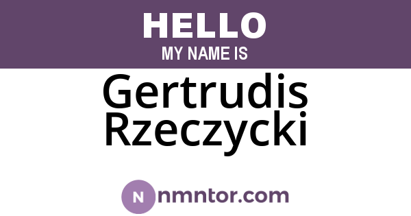 Gertrudis Rzeczycki