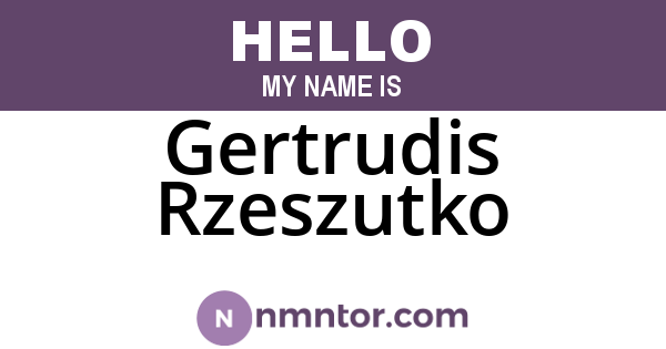 Gertrudis Rzeszutko